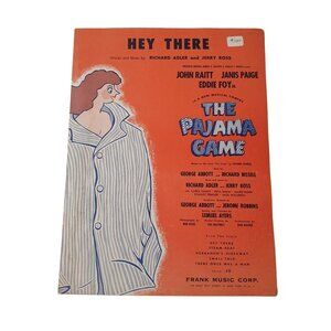 Hey There 1954 The Pajama Game Vintage Sheet Music Piano Voice Easy Listening